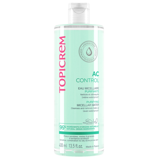 [3700281704495] TOPICREM Agua micelar Rostro Ojos Pieles Sensibles Mixtas a Grasas 400 ml