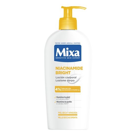 Mixa Cica Body Niacinamide Bright Cream Anti Stain for Dry and Dull Skin 250 ml