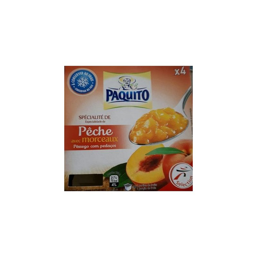 [3250392046675] PAQUITO Peach with pieces 4 x 100 g