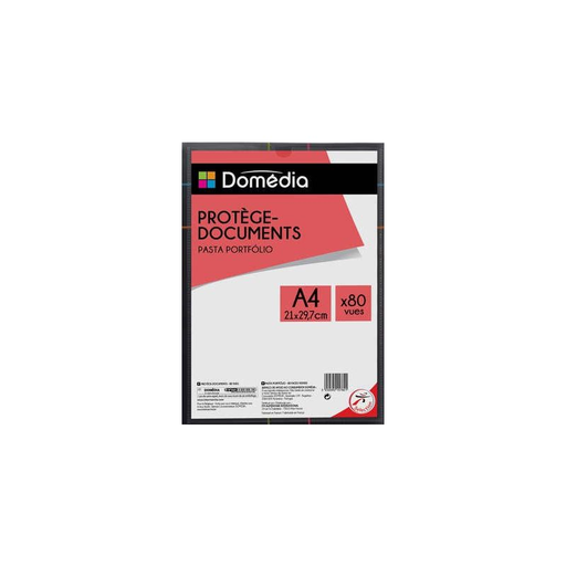 [3250392157821] DOMEDIA Protège-documents A4 80 vues Noir