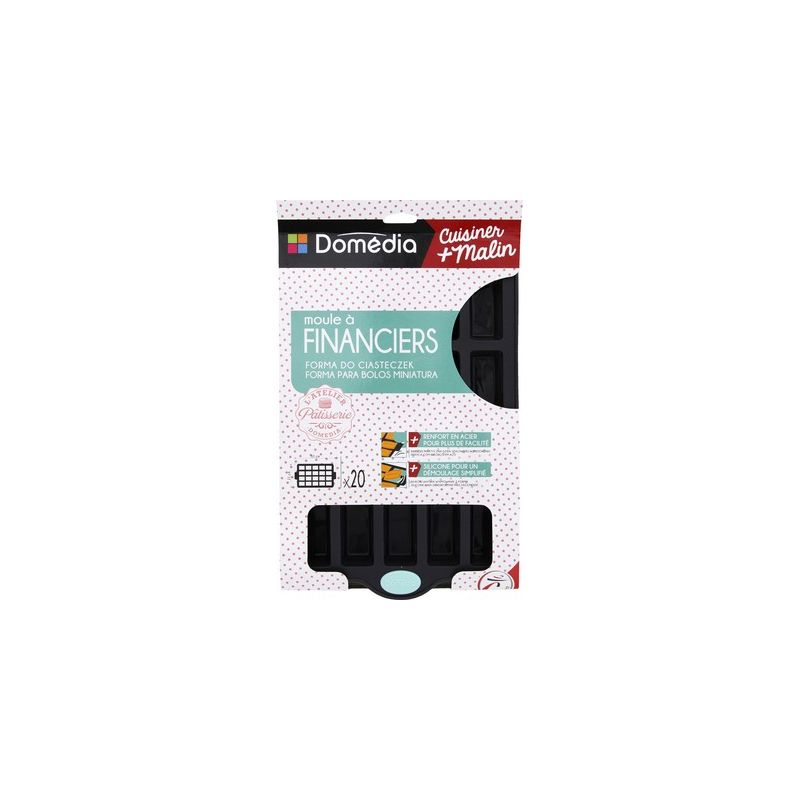 DOMEDIA Silicone Financier Mold Grey X20