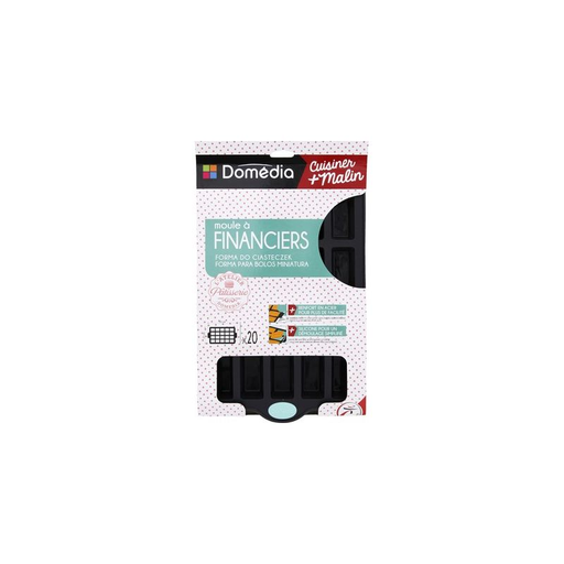 [3250392163686] DOMEDIA Molde para Financiers de Silicona Gris X20