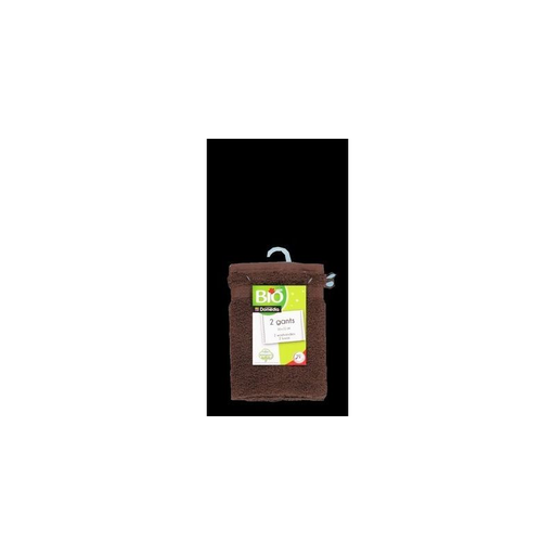 [3250392211868] DOMEDIA Wash Mitts 15X21 cm Choco 2 units