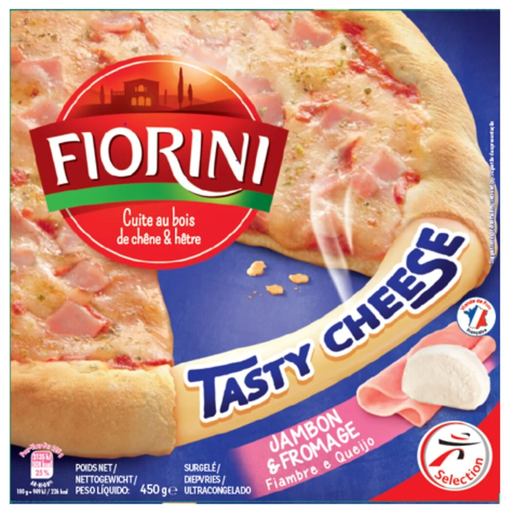 [3250392224653] FIORINI Pizza Tasty Cheese jambon & fromage 450 g