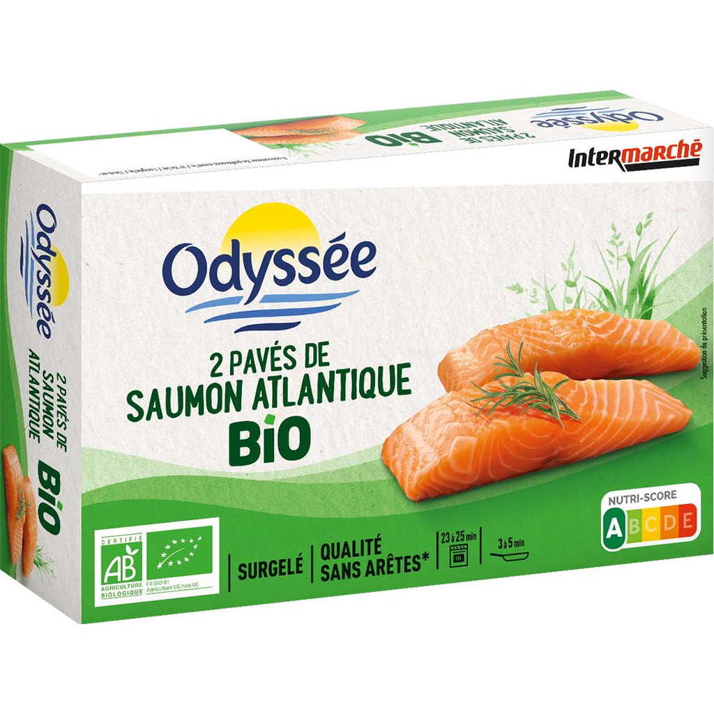 ODYSSÉE Lomos de salmón Atlántico BIO 200g