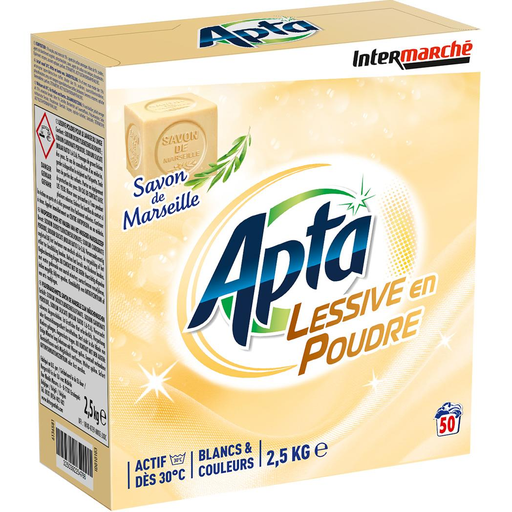 [3250392254766] APTA Washing Powder Marseille Soap Active from 30°C 2.5 kg