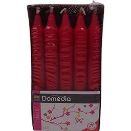 [3250392274726] DOMÉDIA Candle 19x160mm red 10