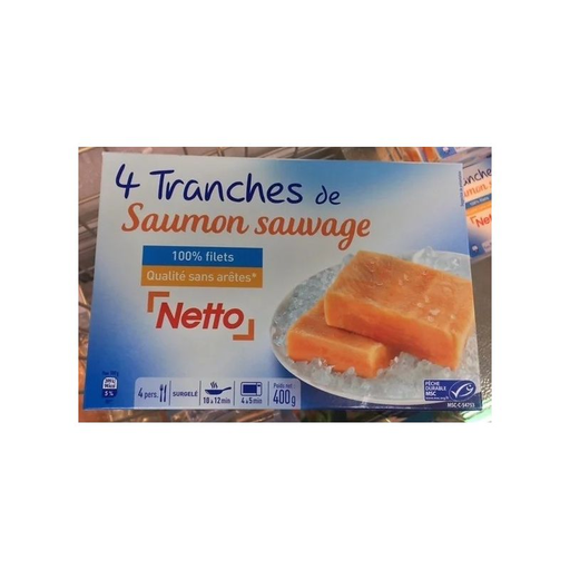 [3250392291334] NETTO Wild Salmon Natural X4 400 g