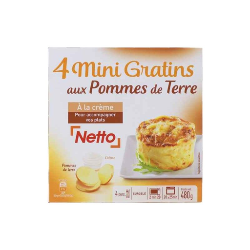 [3250392336226] NETTO Mini Gratinado de Batata X4 480 g