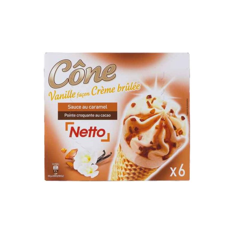 NETTO Cone Crème Brûlée X6 17 g