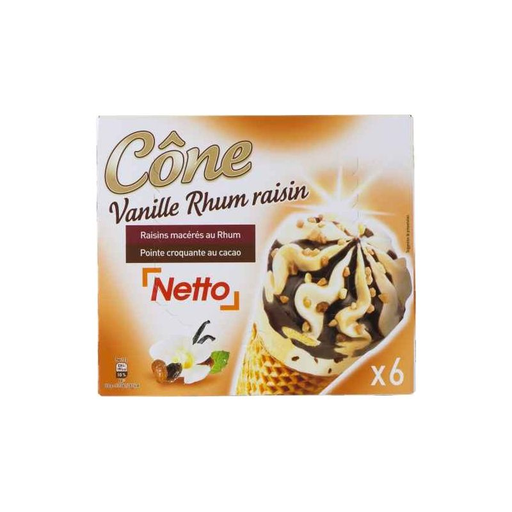 [3250392337353] NETTO Cono Ron Pasas x6 420 g