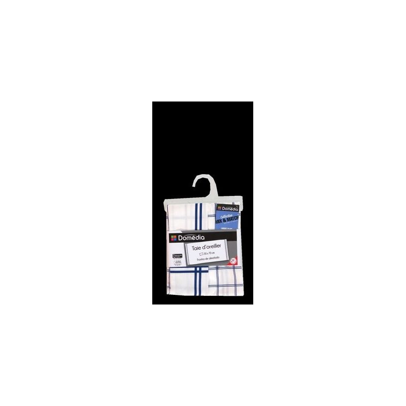 DOMEDIA Pillowcase 50 Check Blue