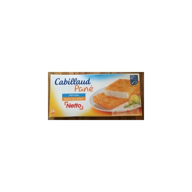 NETTO 8 Filetes de bacalao empanados 400 g