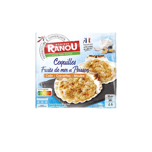 [3250392549312] MONIQUE RANOU Conchas de marisco e peixe 4 x 90 g