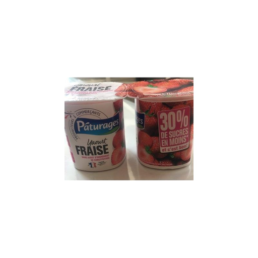 [3250392559380] PATURAGES Strawberry Detox Drinkable Yogurt 4 x 125 g