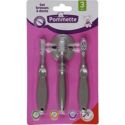 [3250392747589] POMMETTE Set of 3 toothbrushes 3m+