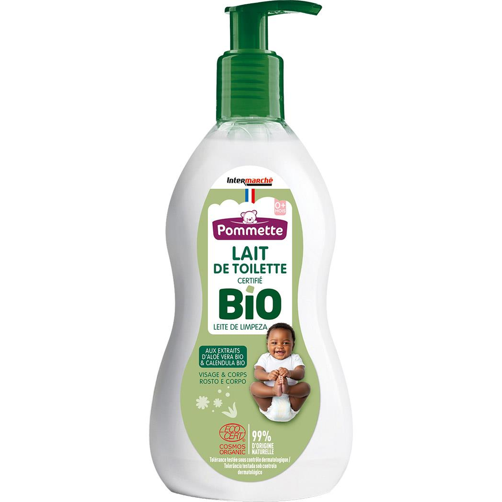 POMMETTE Organic cleansing milk with aloe vera and calendula for baby 250 ml