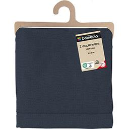 [3250392996765] DOMÉDIA Hand Towels 100% Cotton 50 x 50cm, Navy (Pack of 2)