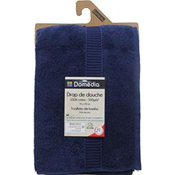 DOMÉDIA Toalla de ducha 100% algodón 70 x 140cm azul marino 1 unidad