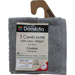 [3250393000232] DOMÉDIA Toallas de cortesía 100% algodón 30 x 30cm, gris 2