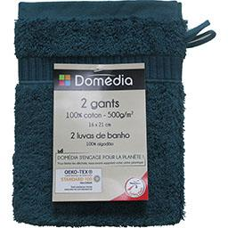 [3250393000256] DOMÉDIA Guantes 100% algodón 16 x 21cm, verde, 2 unidades