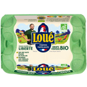 LOUE Oeufs de poules élevées en plein air bio 6 pièces