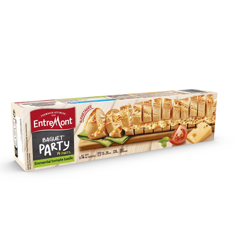 [3251516026009] ENTREMONT Baguet'party emmental tomate basilic 220 g