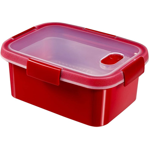 [3253920939005] CURVER Cuit Vapeur Smart Micro-Ondes Rect Rouge 1.2 L
