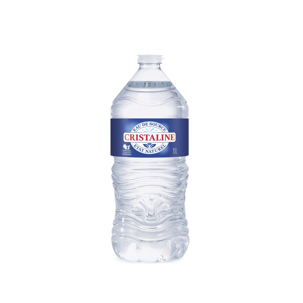 CRISTALINE Eau de source plate 1 L