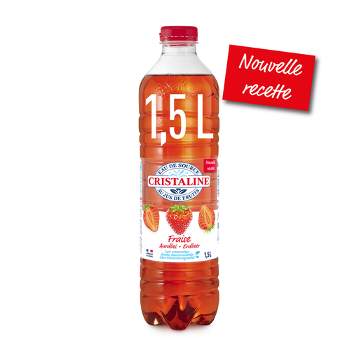 [3254381047988] CRISTALINE Boisson à l'eau de source fraise 1.5 L
