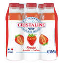 CRISTALINE Eau de source aromatisée fraise 6 x 50 cl