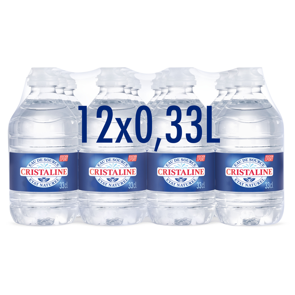 CRISTALINE Eau de source plate 12 x 33 cl