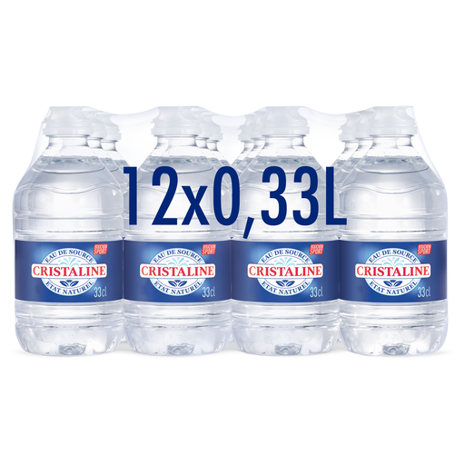 [3254385026101] CRISTALINE Still spring water 12 x 33 cl