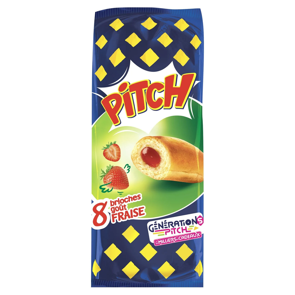 PITCH Brioches de morango 8 brioches de 38,75 g
