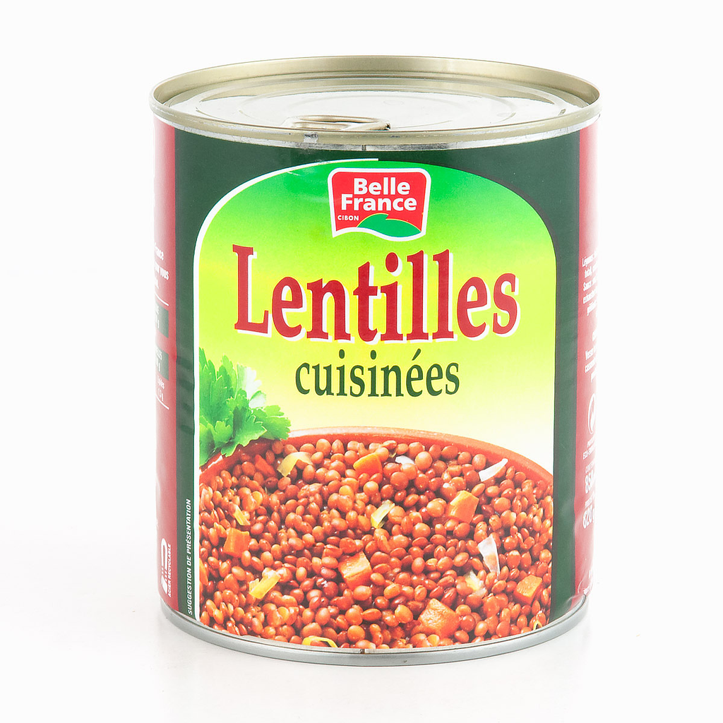 BELLE FRANCE Cooked Lentils 820 g