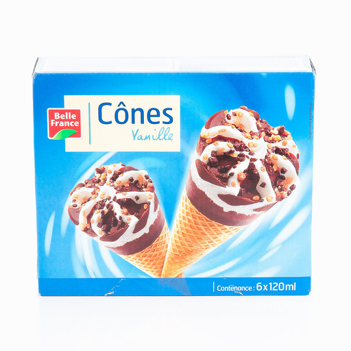 [3258561410210] BELLE FRANCE Conos de helado de vainilla 720 ml