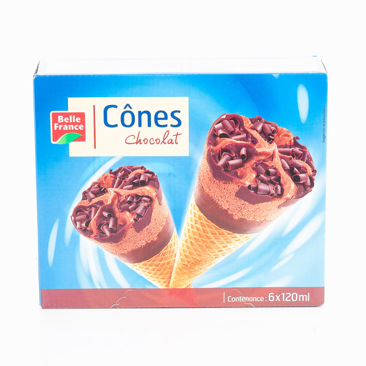[3258561410234] BELLE FRANCE Conos de Chocolate 720 ml (6 x 120 ml)