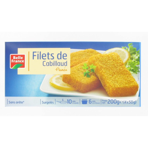 [3258561412672] BELLE FRANCE Breaded Cod Fillets 200 g