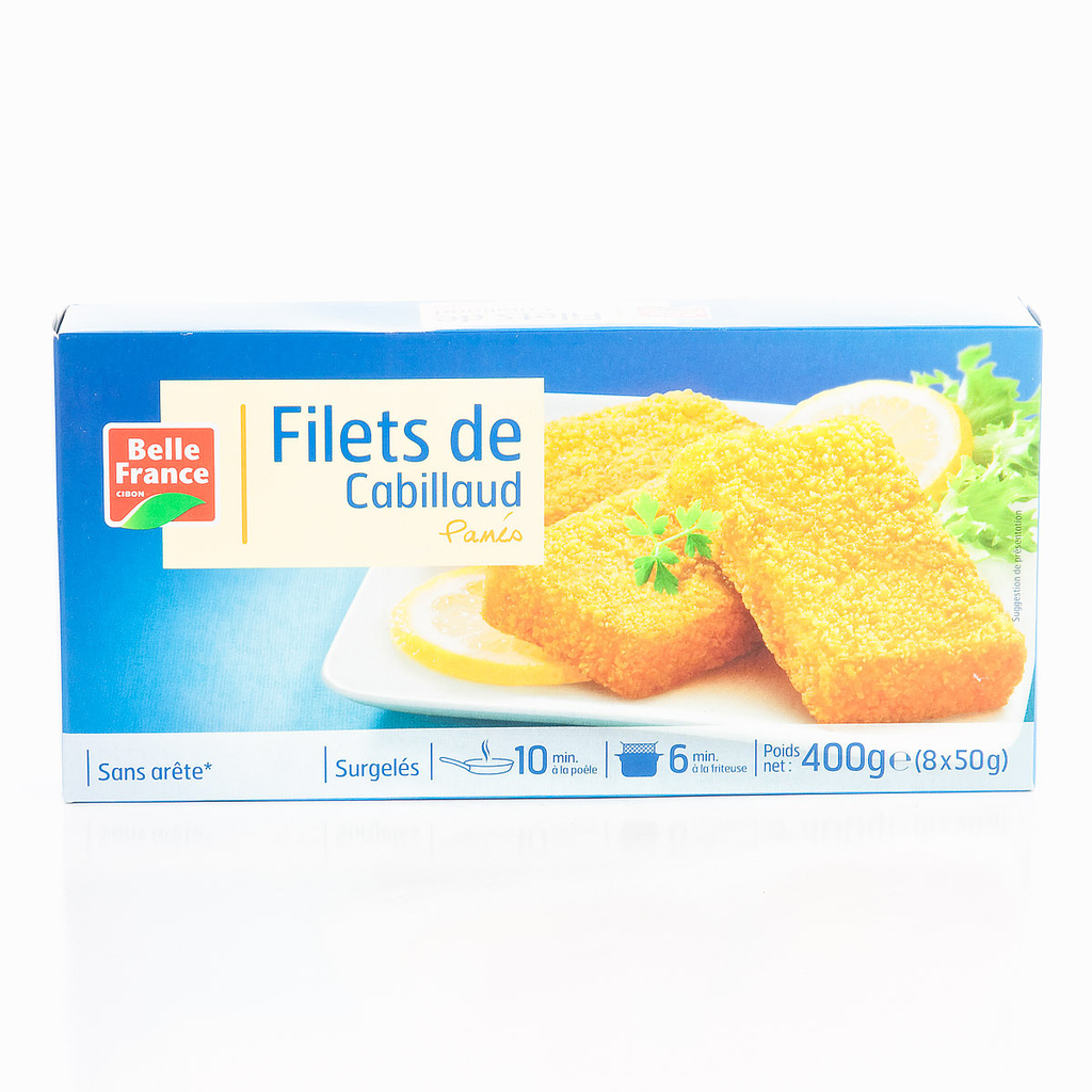BELLE FRANCE Filete de bacalao empanado 400 g