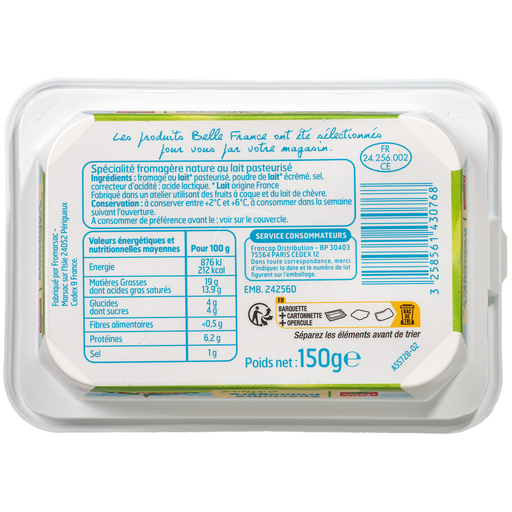 [3258561430768] BELLE FRANCE Plain Cheese Specialty 150 g