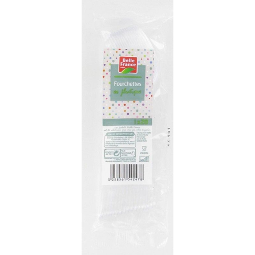 [3258561542478] BELLE FRANCE Plastic Fork P20