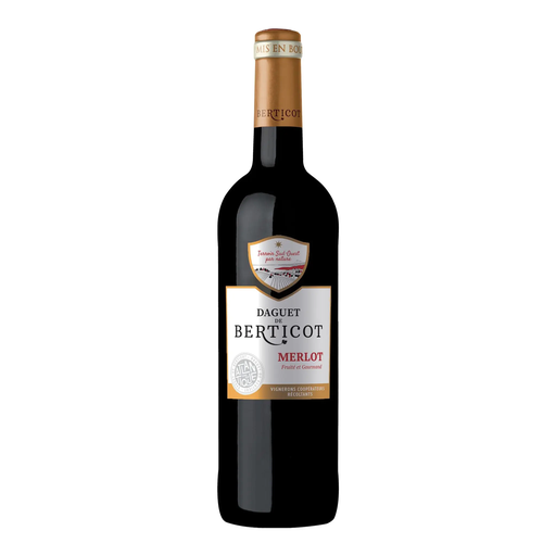 [3259861651259] DAGUET DE BERTICOT MERLOT Vinho tinto IGP Atlantique 750 ml