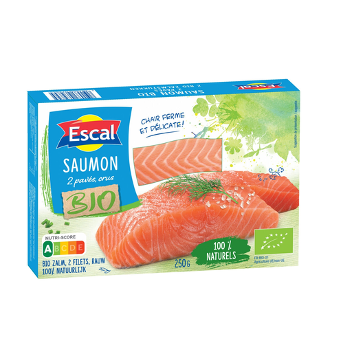 [3261080072845] ESCAL Lombos de salmão bio crus 125 g