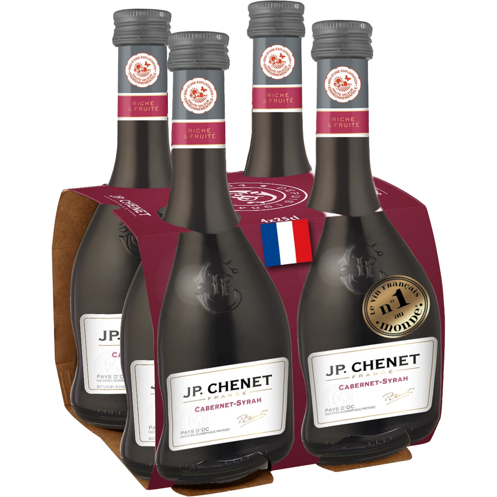 JP. CHENET Vin Rouge I.G.P. Pays d'Oc Cabernet Syrah 4 x 25 cl
