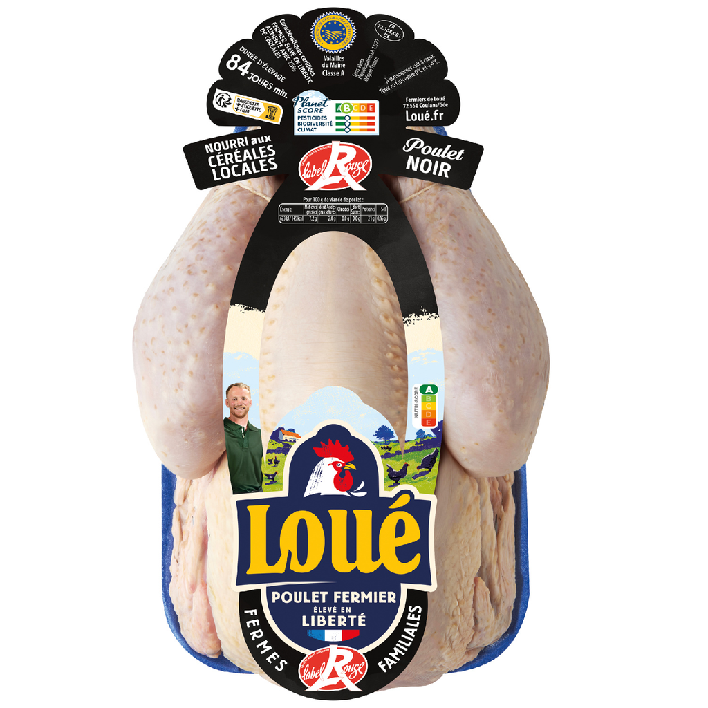 LOUE Pollo Entero Negro Label Rouge 1,4 kg