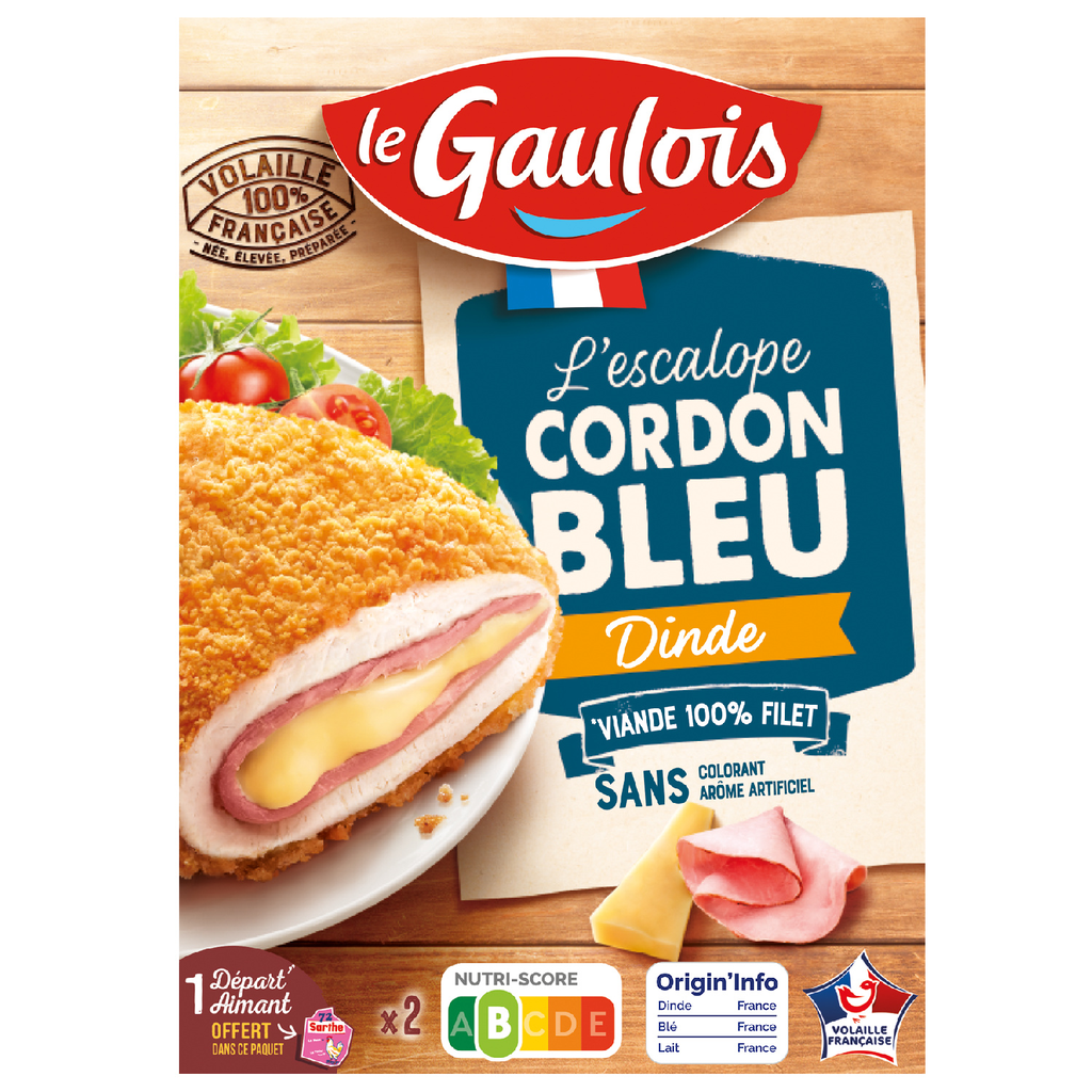 LE GAULOIS Escalope cordon bleu de peru, 2 peças 200 g