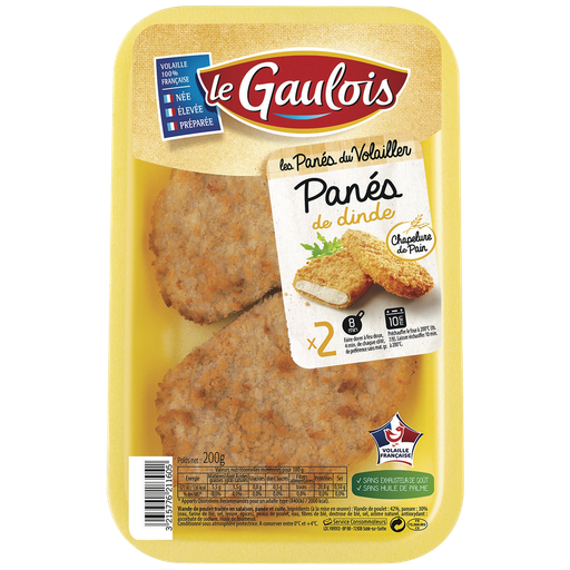 [3266980043827] LE GAULOIS Turkey Breaded Cutlet, 2 pieces 200 g