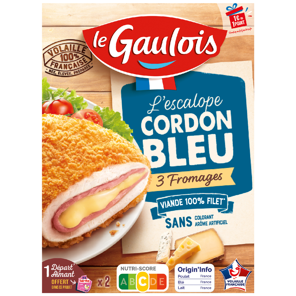 LE GAULOIS Cordon bleu de frango 3 queijos, 2 peças 200 g