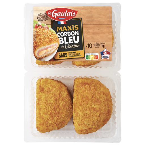 [3266980133573] LE GAULOIS Cordon bleu emmental and turkey ham 1 kg