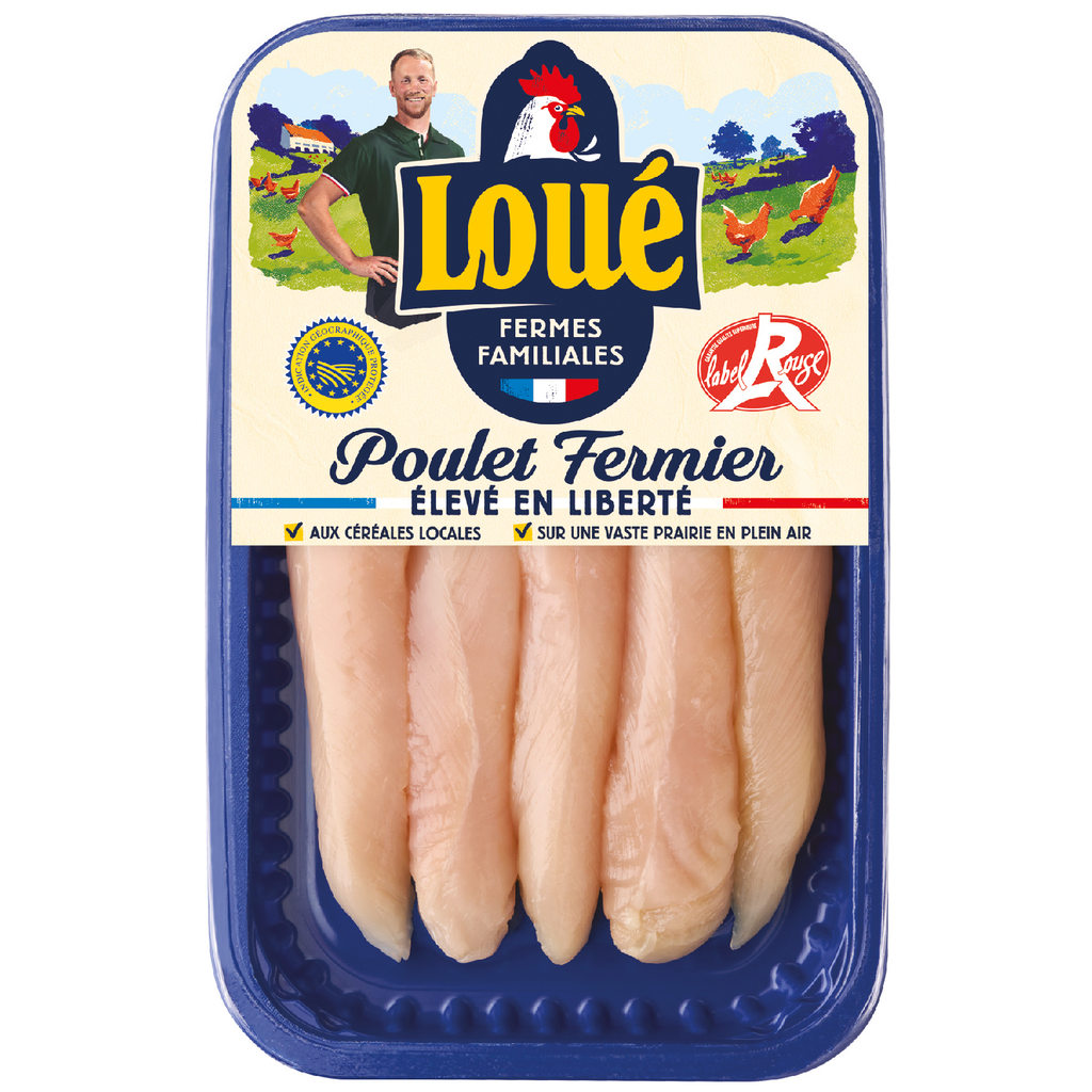 LOUE Aiguillettes de Poulet Blanc Fermier 200 g